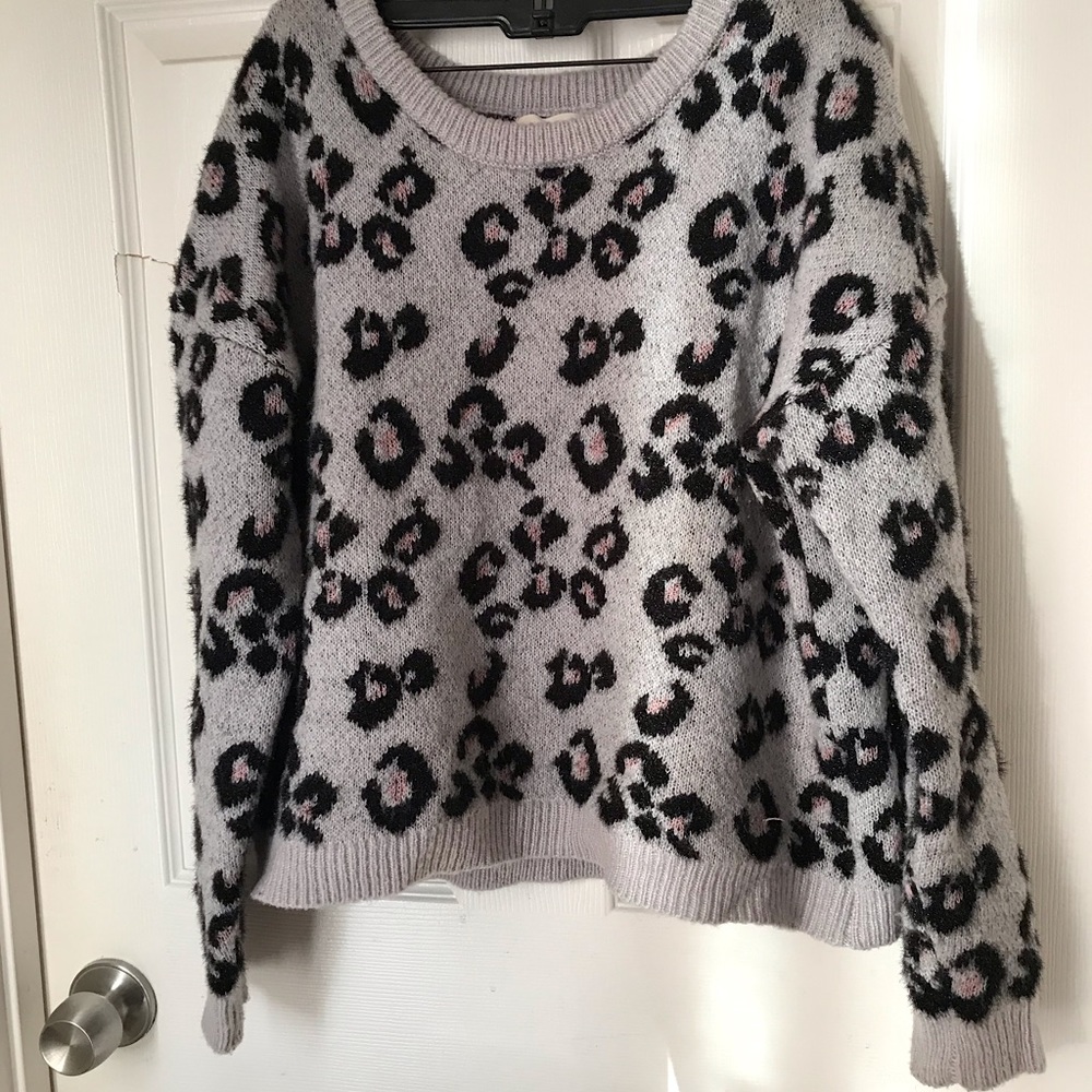 Animal print sweater, juniors sweater xl